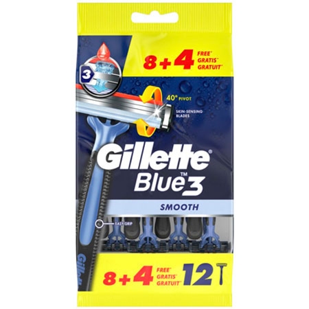 Gillette Blue3 Smooth partakoneet - 12 kpl