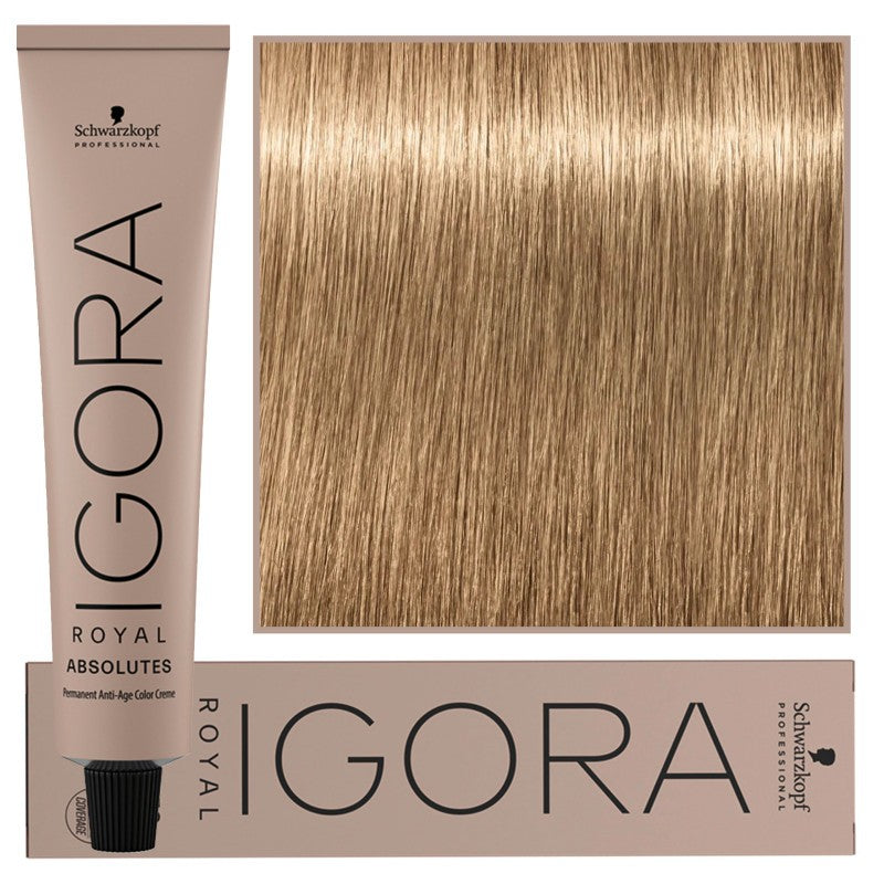 Schwarzkopf Professional Igora Royal Absolutes Pysyvä Kollageeniväri Hiuksille 60ml 9-40 | Erittäin Vaalea Beige Luonnollinen