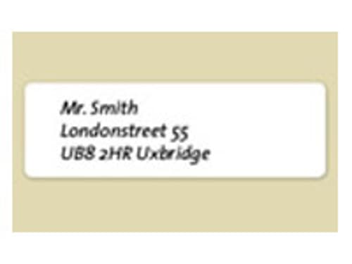 Label Addressing 28x89 perm white(2x130)