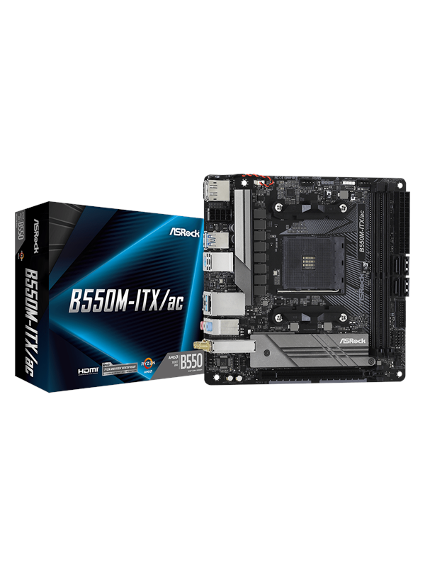 ASRock B550M-ITX/AC Emolevy - AMD B550 - AMD AM4 - DDR4 RAM - Mini-ITX