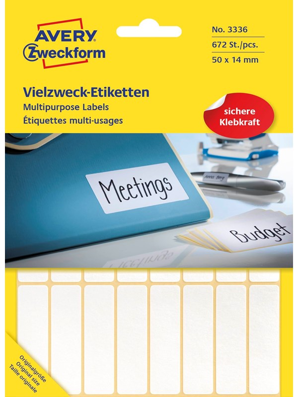 Avery Labels for handwriting permanent white