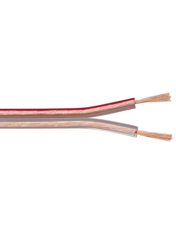 Goobay Högtalarkabel transparent CU 10 m rulle, tvärsnitt 2 x 2,5 mm2
