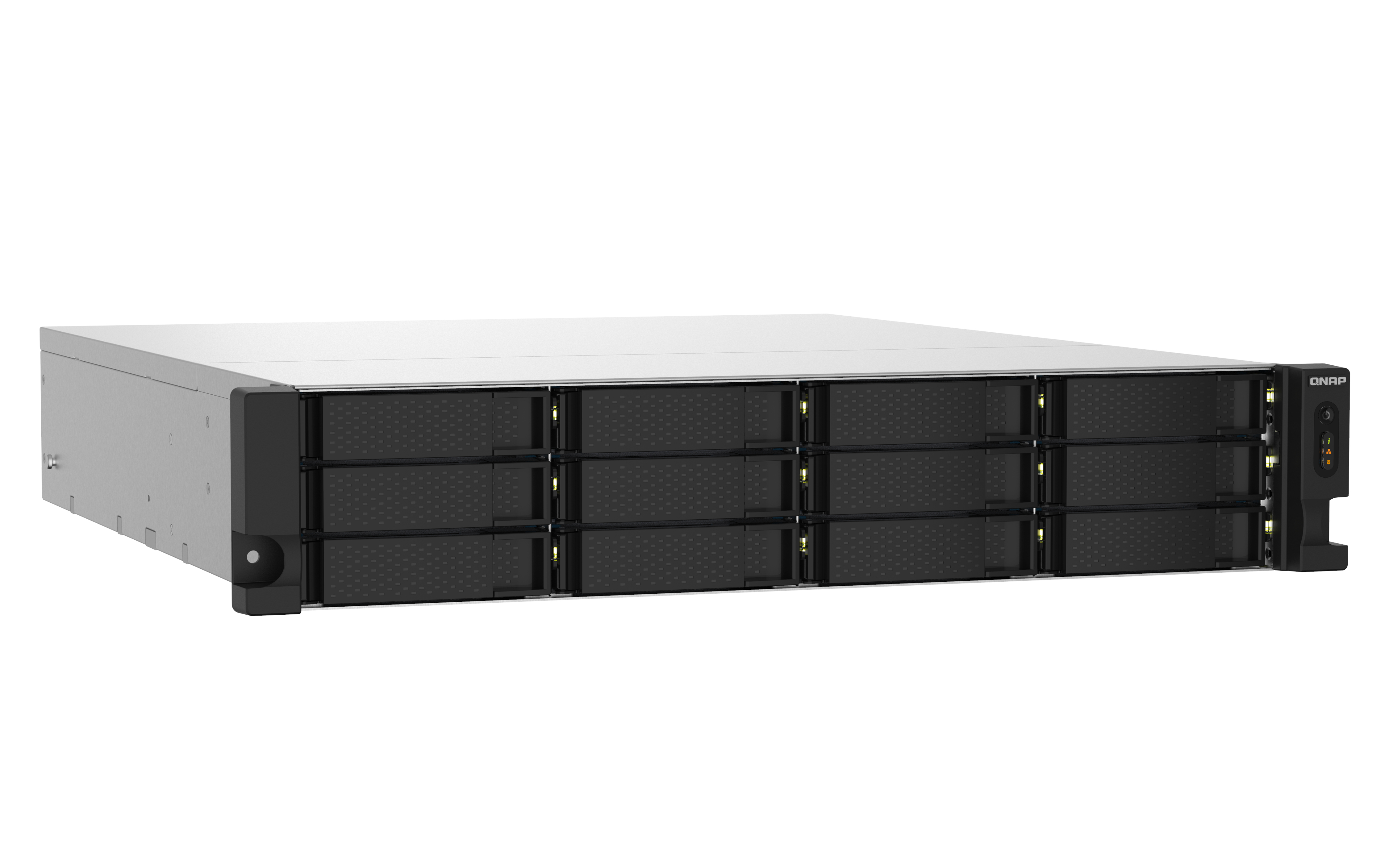 QNAP TS-1232PXU-RP - NAS-palvelin - 12 lokeroa - rackversio - SATA 6Gb/s - RAID 0, 1, 5, 6, 10, 50, JBOD, 60 - RAM 4 GB - Gigabit Ethernet / 2.5 Gigabit Ethernet / 10 Gigabit Ethernet - iSCSI-tuki - 2U:n yksikkö