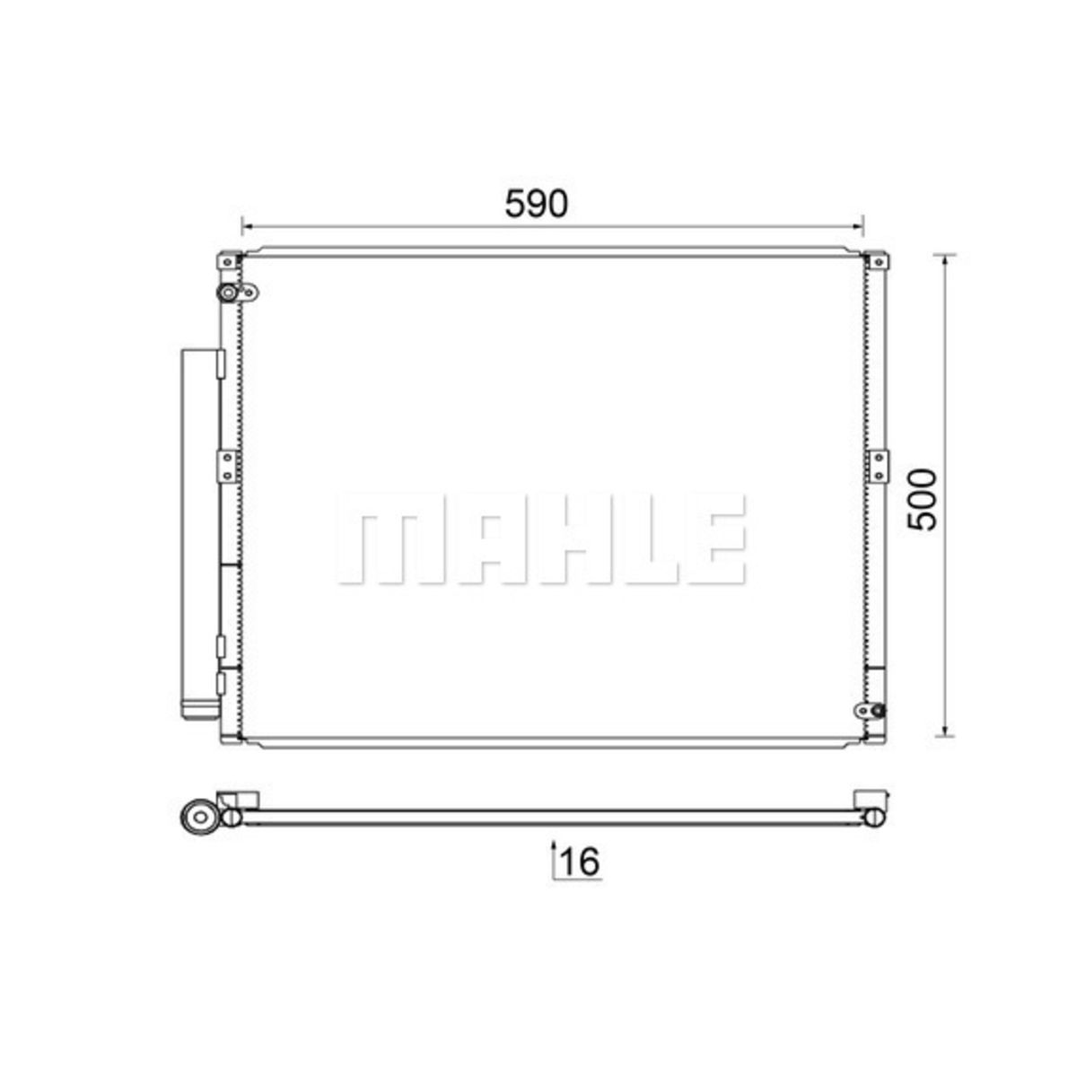 Lauhdutin, ilmastointilaite MAHLE AC 836 000S