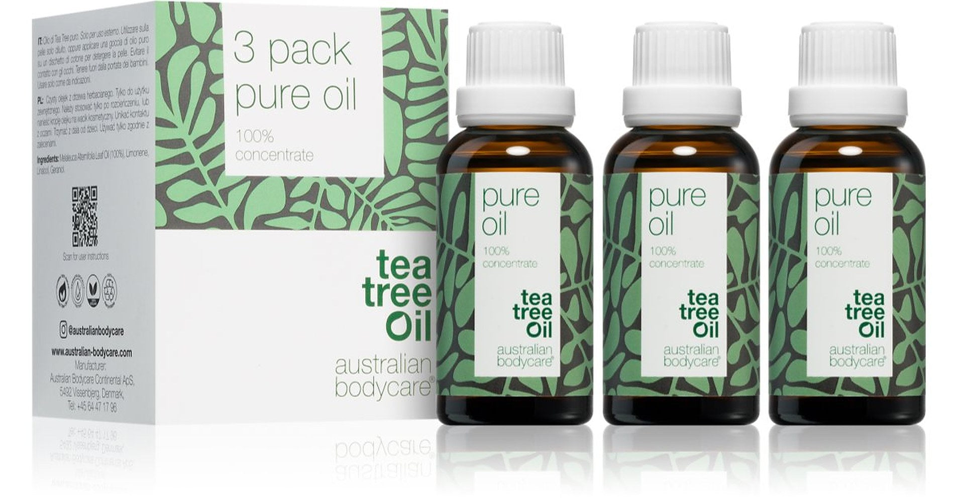 Australian Bodycare Tea Tree teepuu eteerinen öljy 3x30 ml
