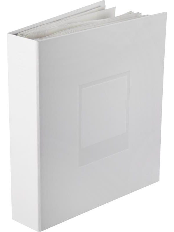 Polaroid Photo Album Large White, Valkoinen, Pahvi, Polyuretaani, 160 arkkia, Täydellinen sidonta, 89 x 108 mm, Valkoinen