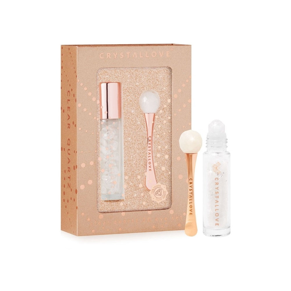 Crystallove Golden Clear Quartz 3D Set (silmänympärysiholle) 1 kpl