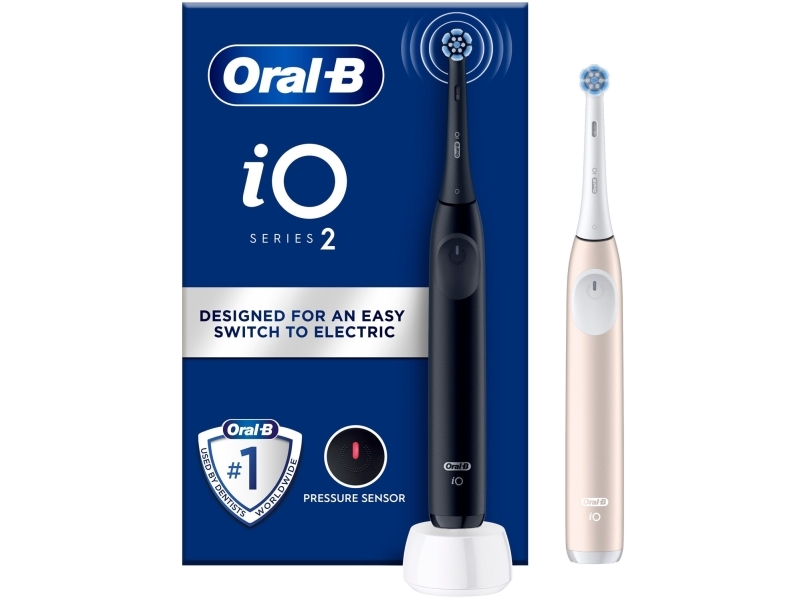 Oral-B iO2 Duo -sähköhammasharja, 2 kpl, musta/pinkki