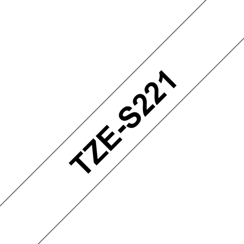 Brother Tape 9mm Tze-s221 Musta/valkoinen Extra Vahva