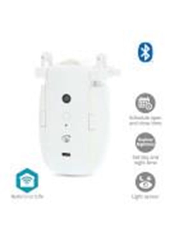 Nedis SmartLife Verho Robotti | I-Kisko / U-Kisko | Verhot | Paristokäyttöinen / USB Virta | Bluetooth® | Valkoinen