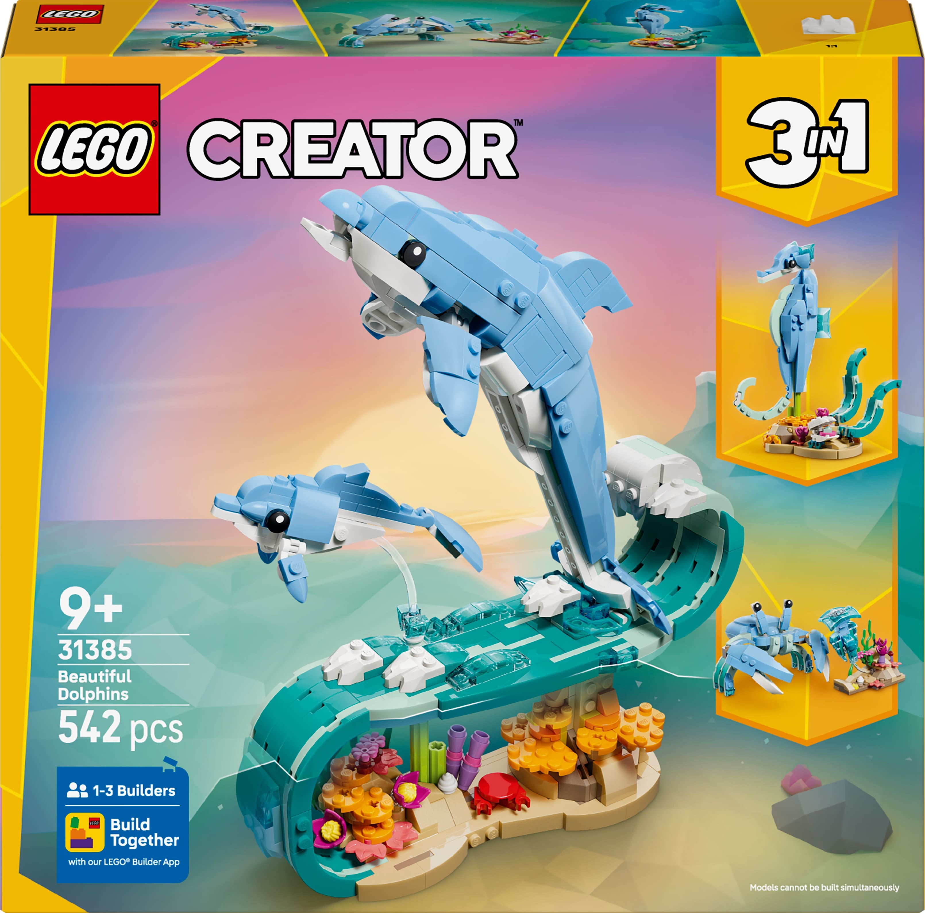 LEGO Creator 31385 Merieläimet: Söpöt delfiinit