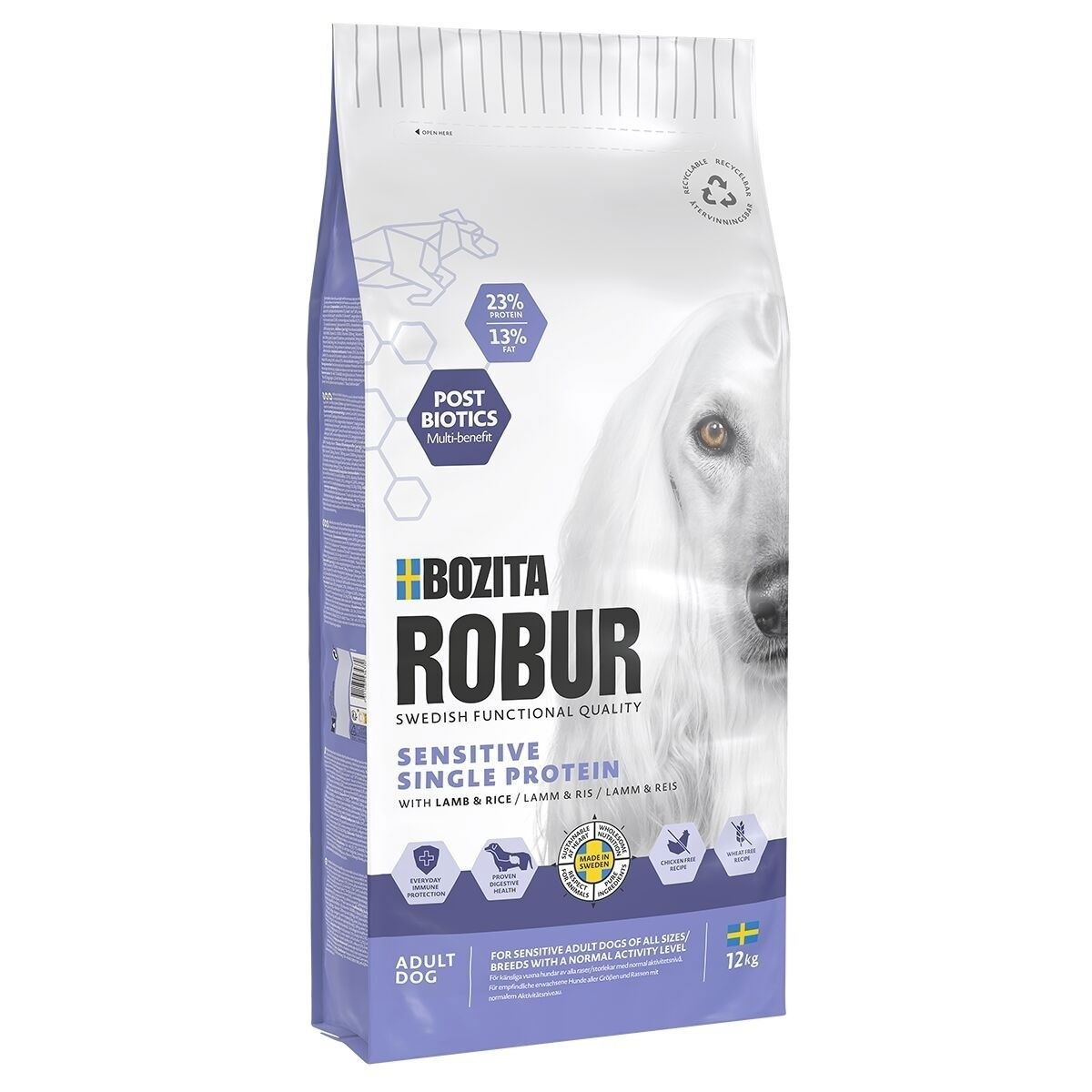 Bozita Robur Adult Sensitive Single Lamb 2x12 kg