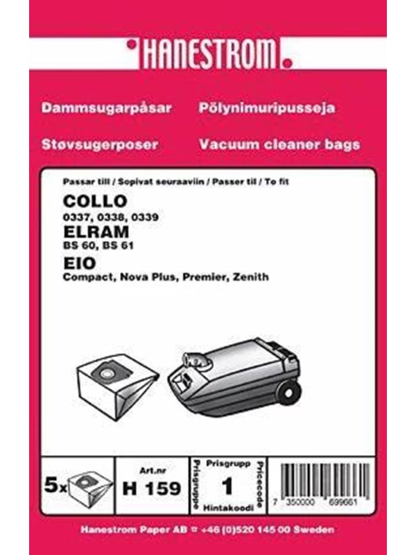Haneström Pölypussit, paperi, 5kpl. DU12102 Vastaa: N/A