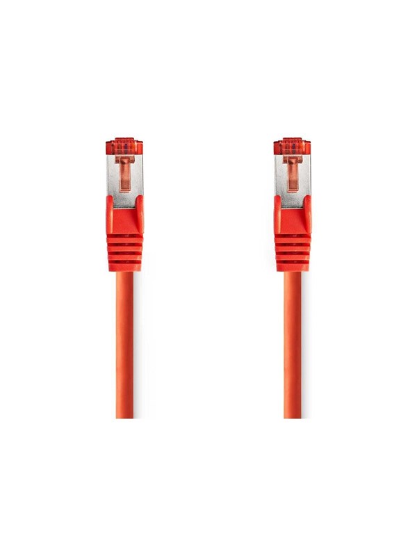 Nedis CAT6 Verkkokaapeli | RJ45 uros | RJ45 uros | S/FTP | 10.0 m | Pyöreä | LSZH | Punainen | Label