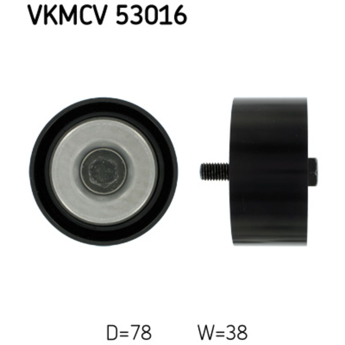 Ohjainrulla, moniurahihna SKF VKMCV 53016