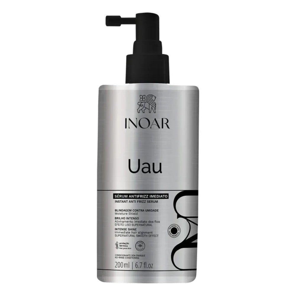 INOAR Uau Anti-Frizz suoristava seerumi pörröisiä hiuksia vastaan 200 ml