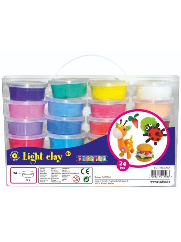 Playbox Modeling Dough Set 24 Pots x 10 g - 5+ Years
