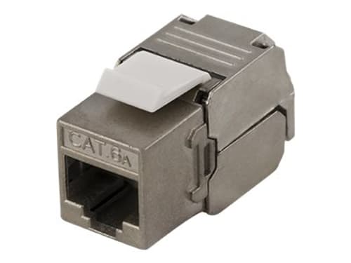 Deltaco MD-112 FTP Cat6a keystone connector shielded 22-26AWG "Tool-free"