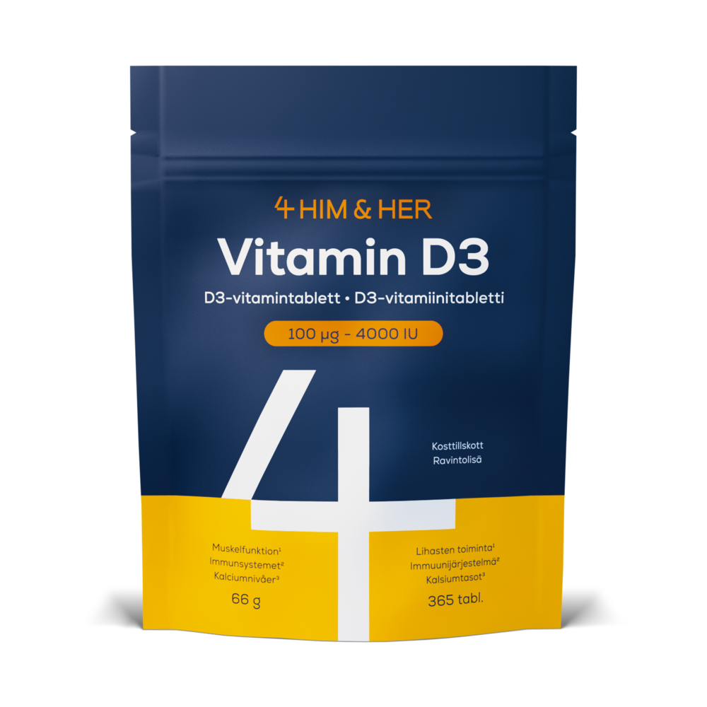 4HIM&HER D3-vitamiini 100 μg tabletti 365 kpl