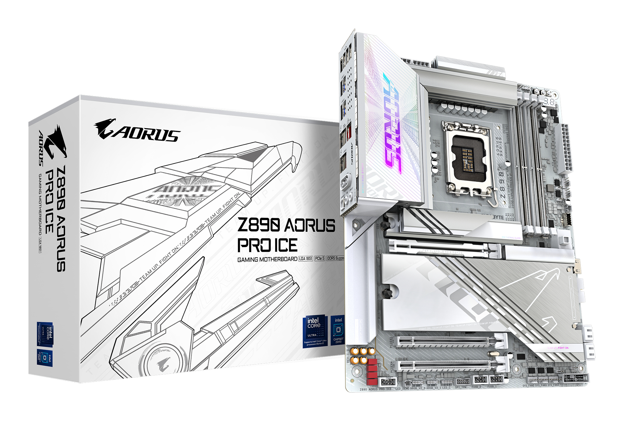 GIGABYTE Z890 AORUS PRO ICE Emolevy - Intel Z890 - Intel LGA1851 - DDR5 RAM - ATX