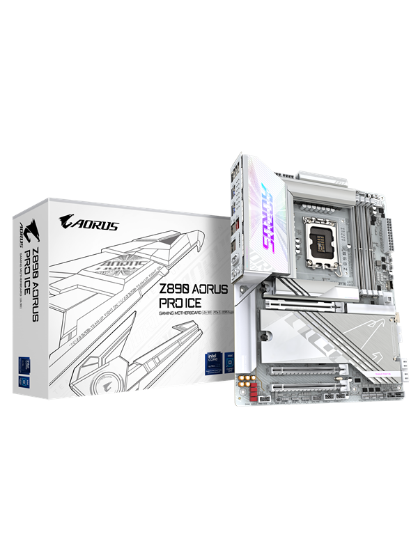 GIGABYTE Z890 AORUS PRO ICE Emolevy - Intel Z890 - Intel LGA1851 - DDR5 RAM - ATX