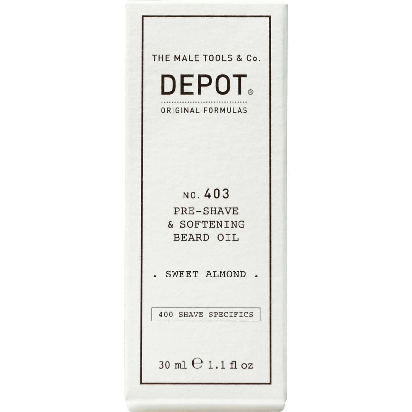 DEPOT MALE TOOLS No. 403 Pre-Shave & Softening Beard Oil Sweet Almond 30 ml