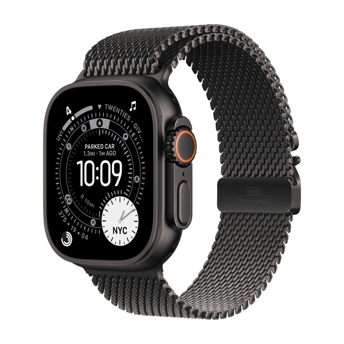 Apple Watch Ultra 3 49mm (musta tit./musta tit. milanolaisranneke) L