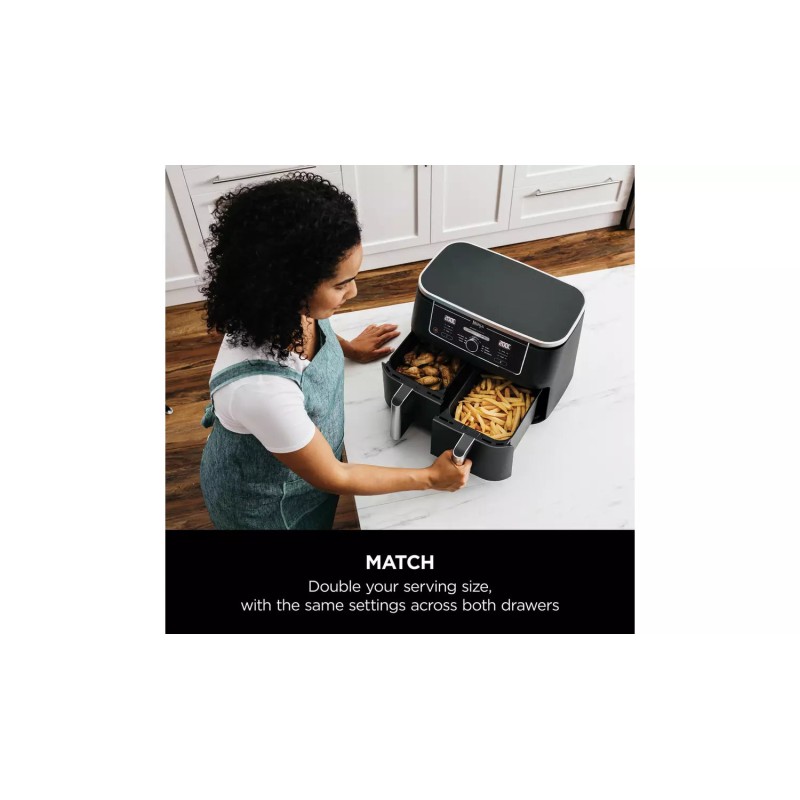 Ninja Foodi MAX Dual Zone AF400EU - hot air fryer - Musta
