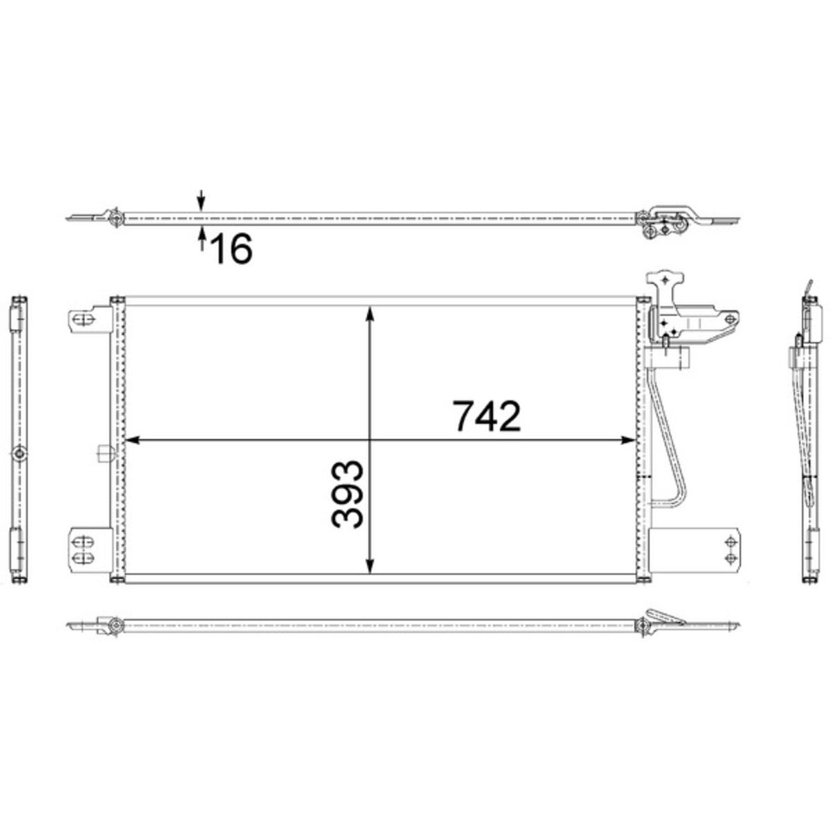 Lauhdutin, ilmastointilaite MAHLE AC 555 000S