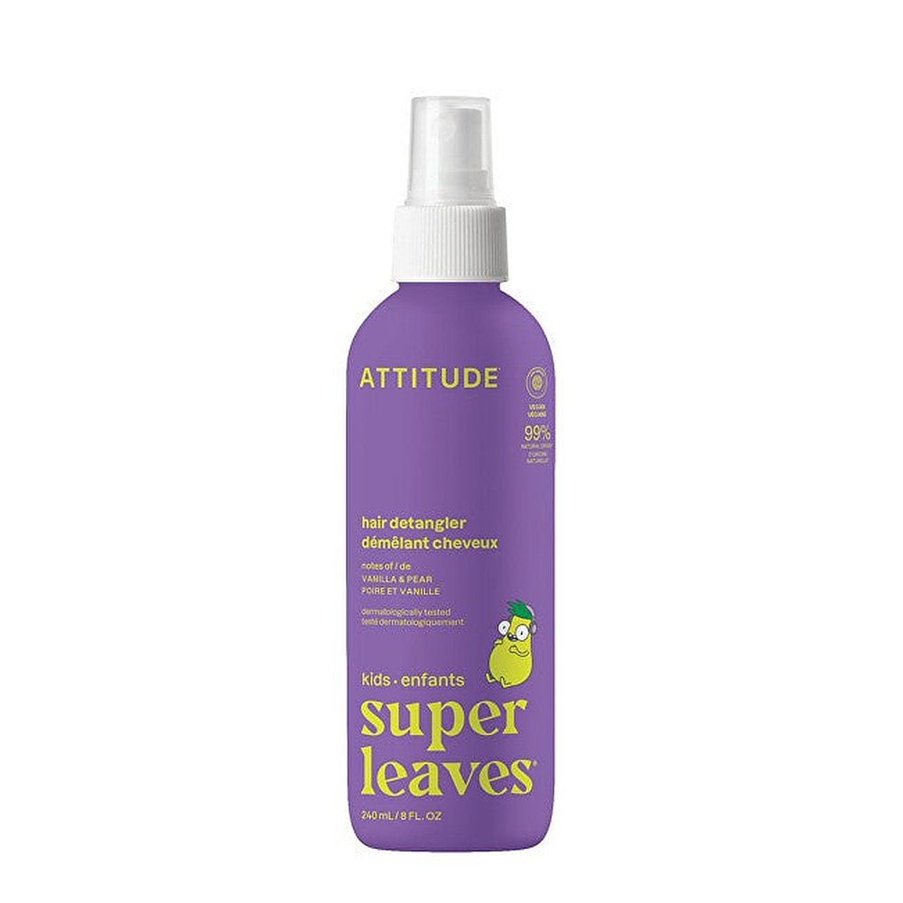 Attitude Little Leaves - Hiuksiin jätettävä suihke pienten hiusten selvittämiseen. Vanilja ja päärynä, 240 ml