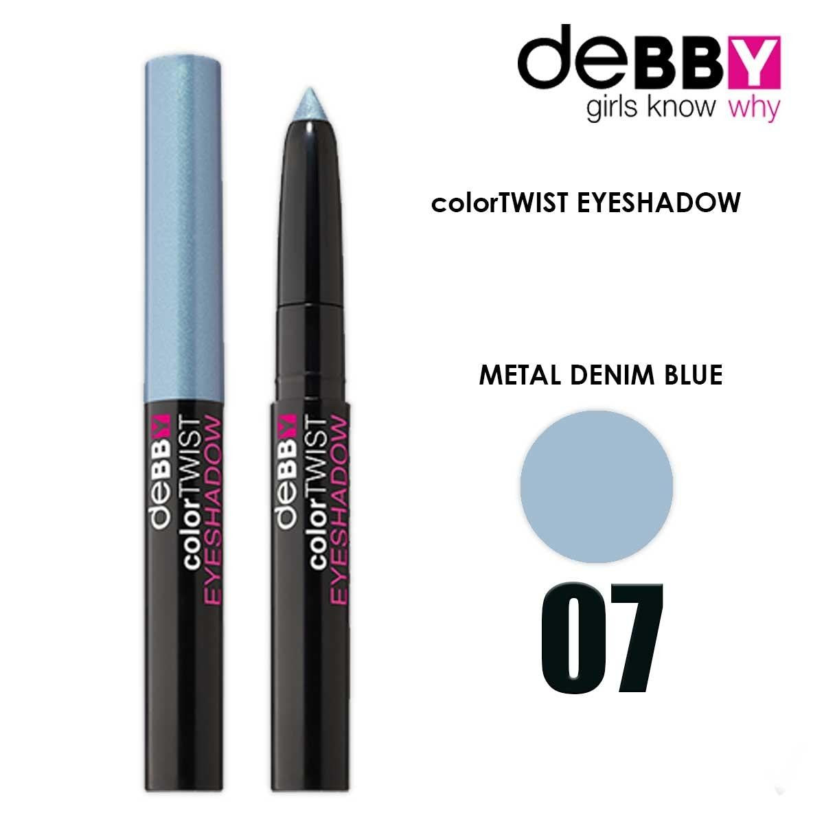 Debby color twist luomivärikynä '07 metal denim sininen
