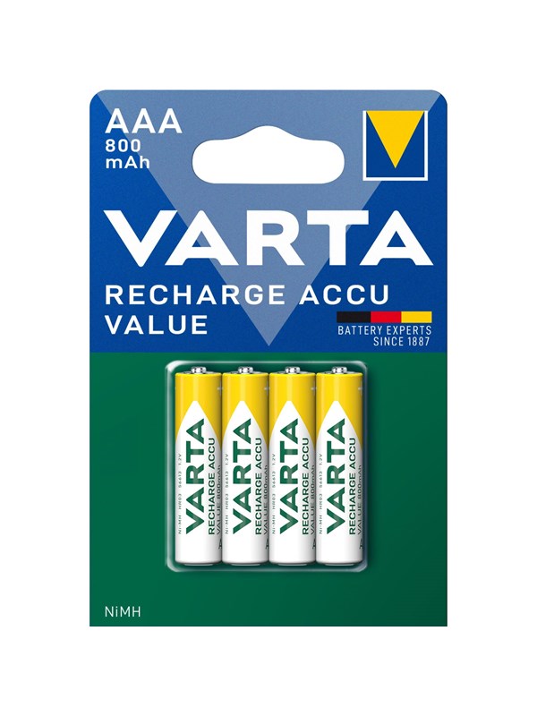 Varta Varta Ladattava akkuarvo AAA 800mAh 4 kpl 56613101404 Vastaa: N/A