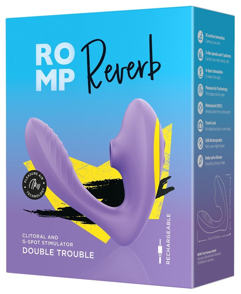 Romp Reverb Double Pleasure 2 in 1 Paineilmavibraattori