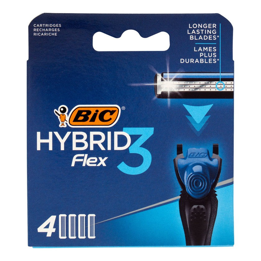 Bic Hybrid3 Flex 3-teräinen vaihtoterät 4 kpl.