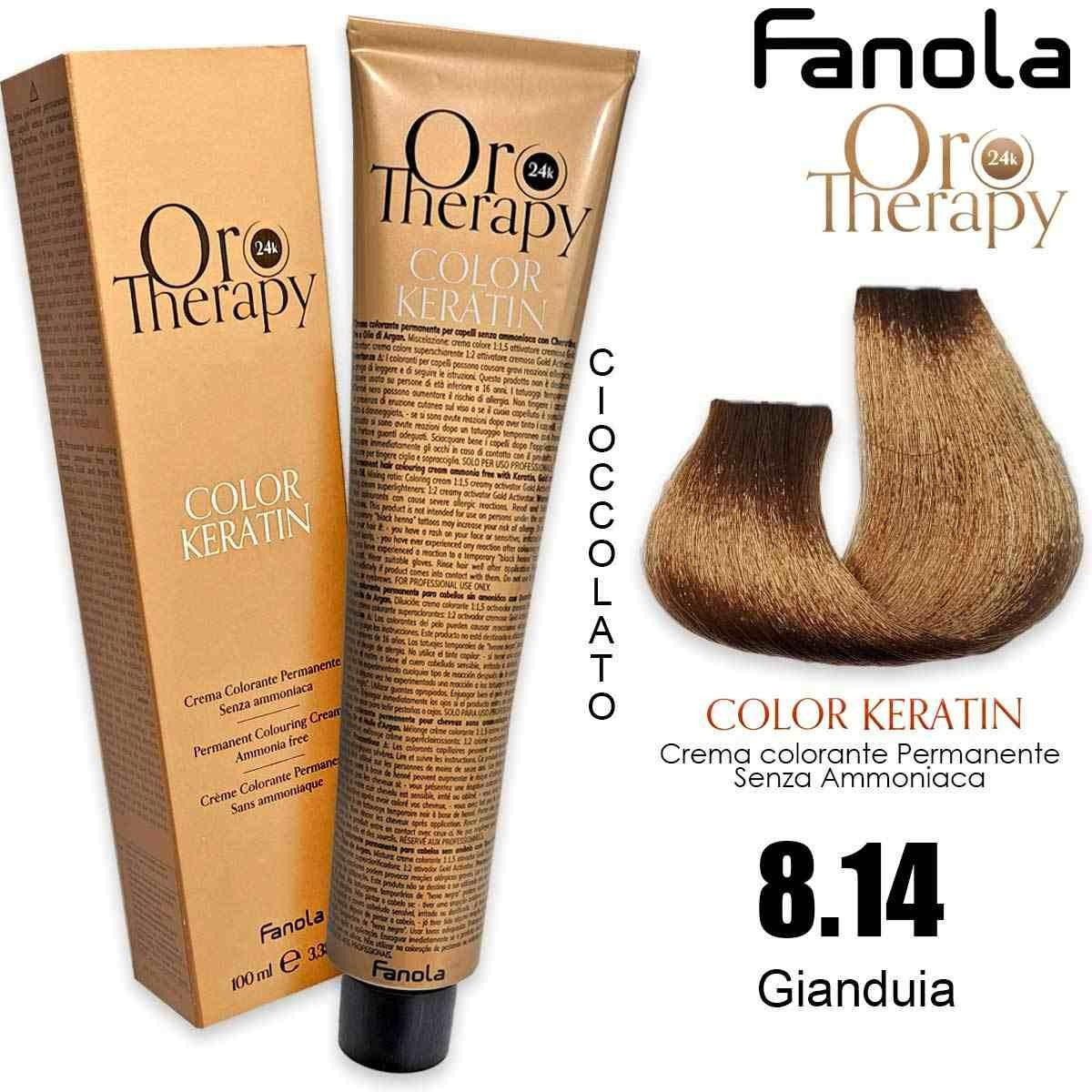 Hiusvärit Fanola Kultaterapia - Väripaletti 8.14 | Gianduia