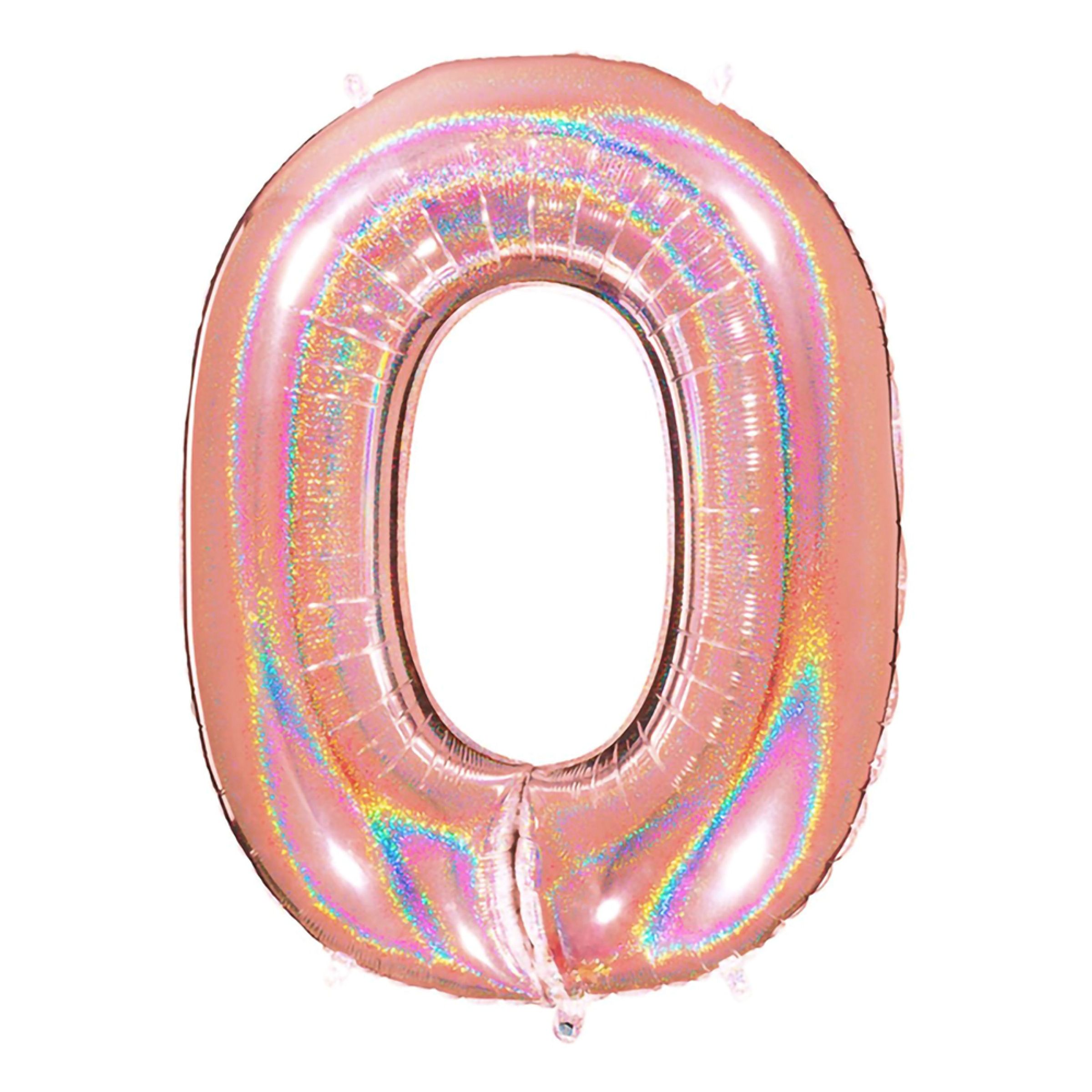Isot numerofoliopallot, ruusukulta-hologrammi, 100cm-0