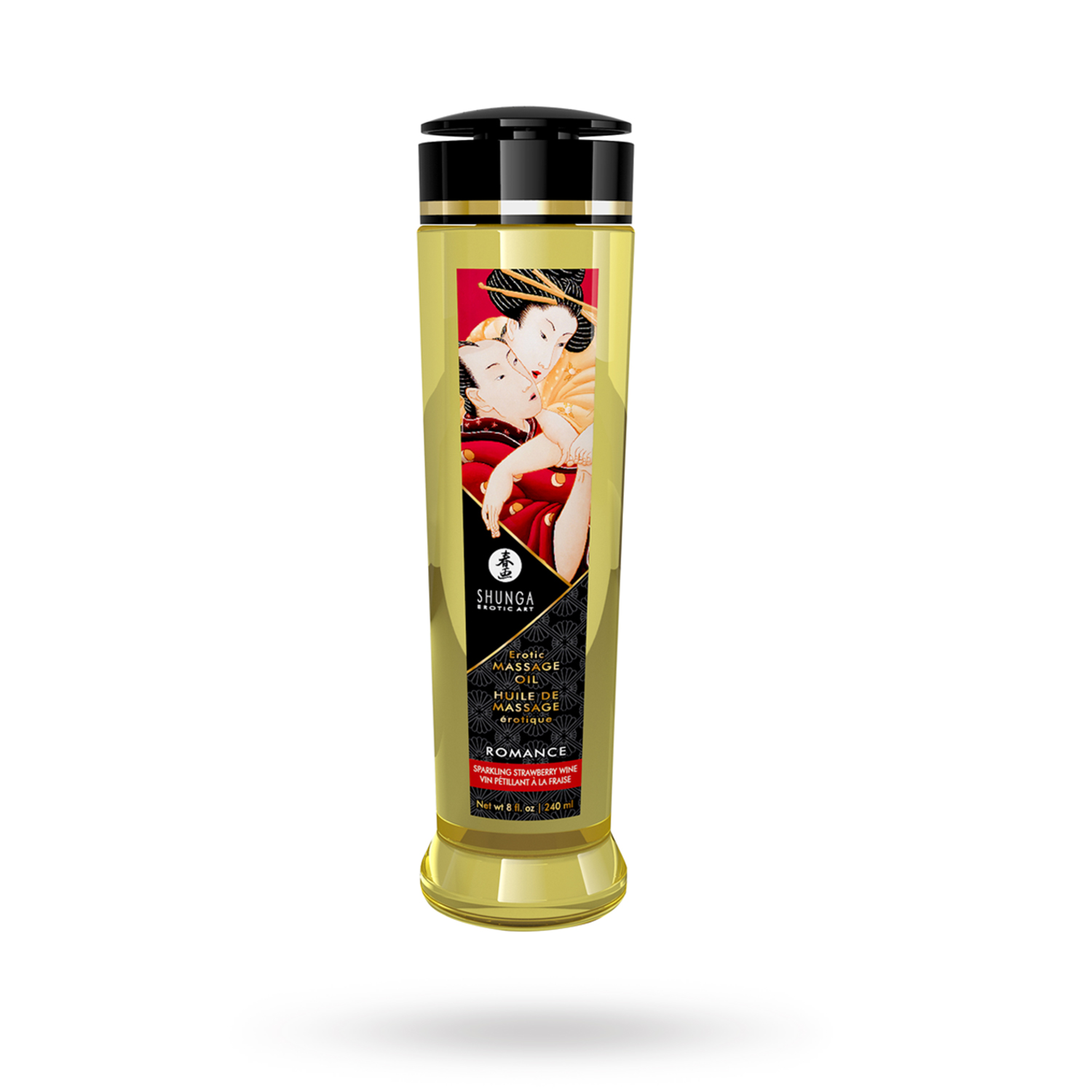 Shunga Massage Oil Romance Sparkling Strawberry Wine 240ml Mansikka Hierontaöljy