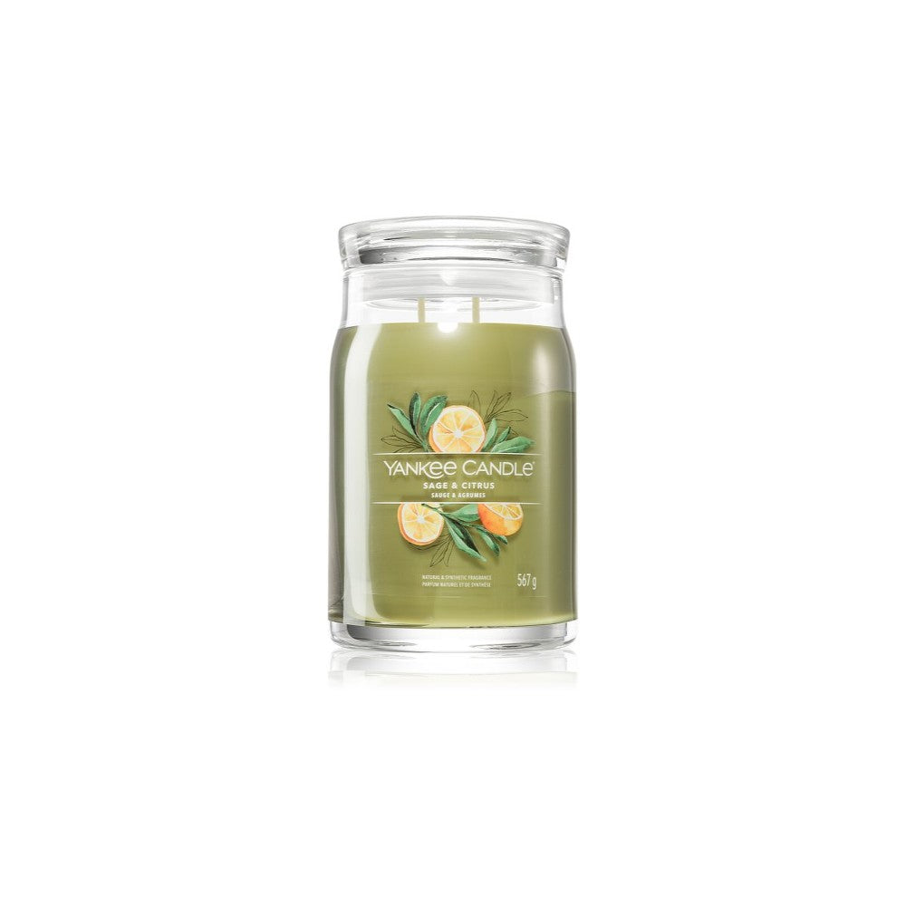 Yankee Candle Sage & Citrus Candle Signature (salvia ja sitrushedelmät) - 567,0 g