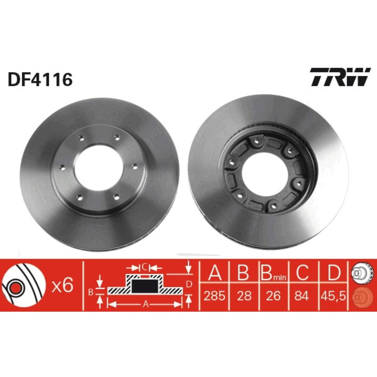 Jarrulevy TRW DF4116
