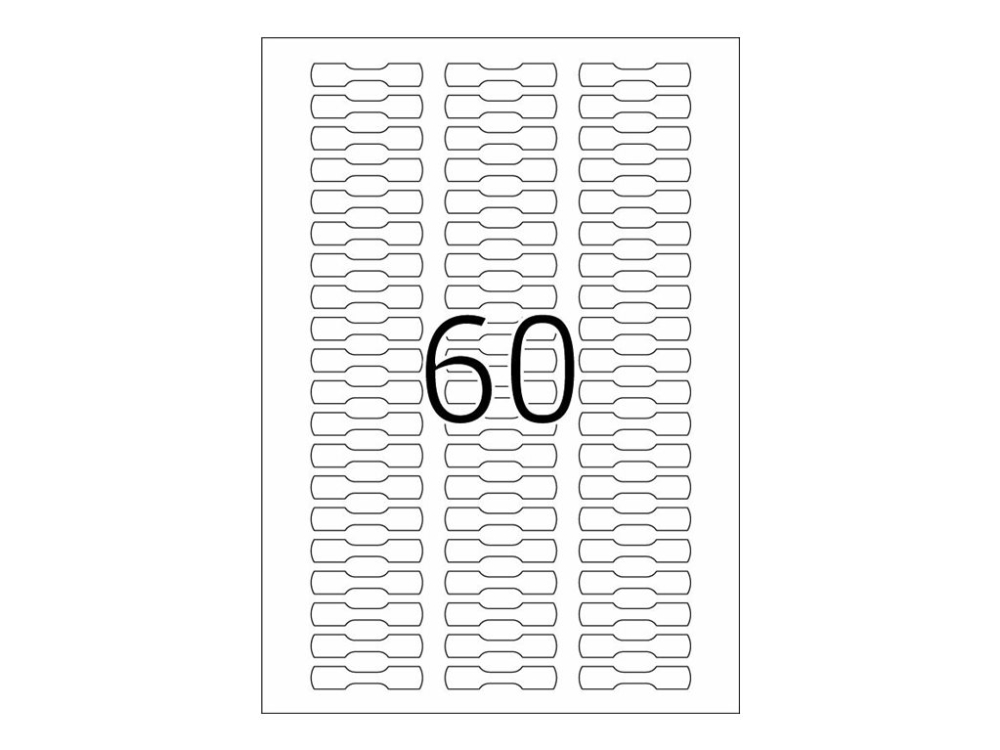 Jewellery Labels 49x10 25sheet