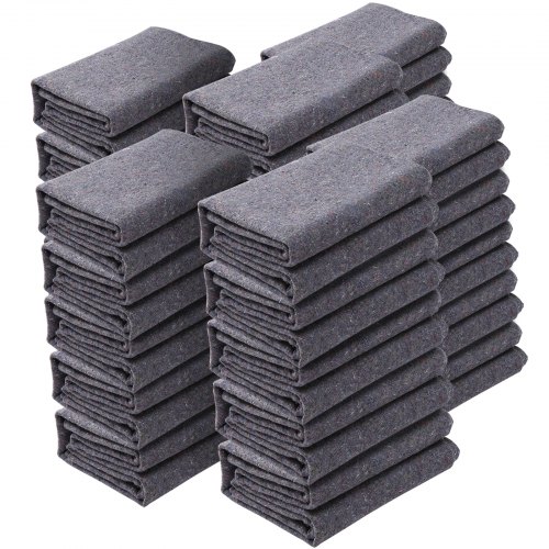 VEVOR Moving Blankets, 182.9 x 137.2 cm, 9.5 kg/dz Weight, 24 Packs, Professional Recycled Cotton Packing Blanket, Large Heavy Duty Shipping Mover Pads Perfect for Protecting Furniture, Floors, Appliances