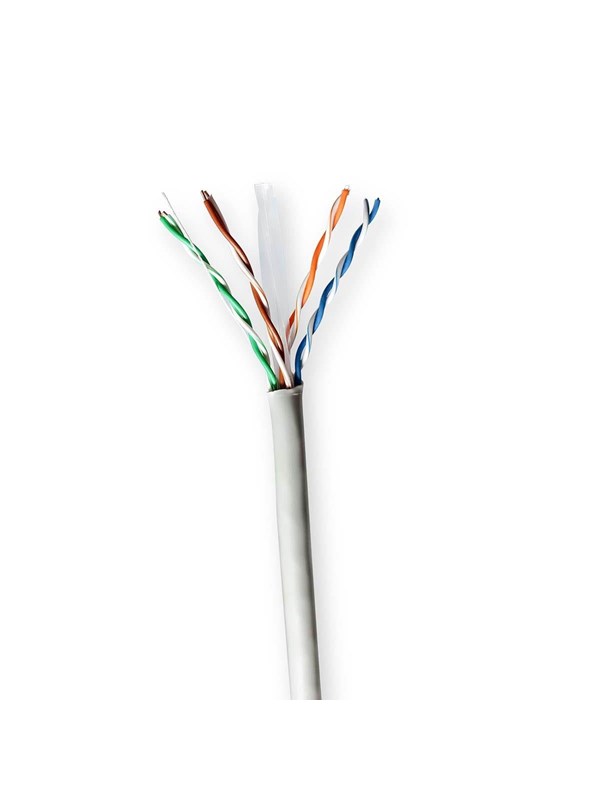 Verkkokaapeli | CAT6 | Kiinteä | U/UTP | CCA | 100.0 m | Sisäkäyttöön | Pyöreä | PVC | Harmaa | Pakkaus