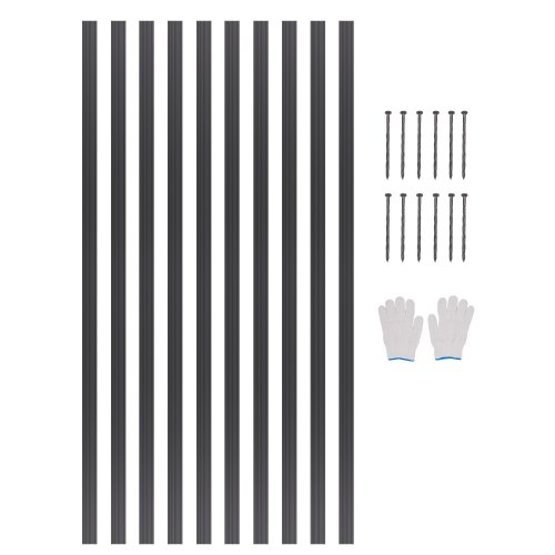 VEVOR Metal Landscape Edging, 10 Packs 60 in Rust-Resistant Aluminum Alloy Landscape Edging, Bendable Garden Edging Border, Heavy Duty Lawn Edging Fence for Flower Bed Yard Pathway
