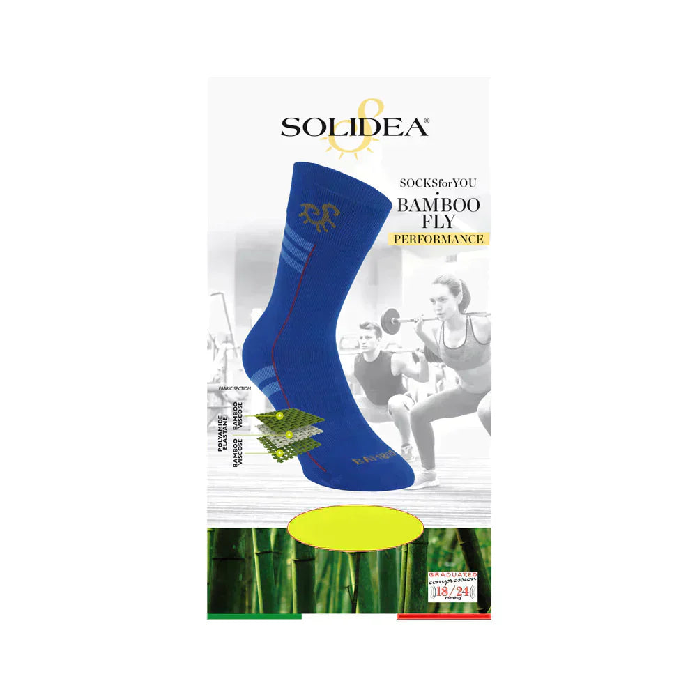 Solidea Sukat For You Bamboo Fly Performance Compression 18 24mmHg Fluoresoiva keltainen 5XXL