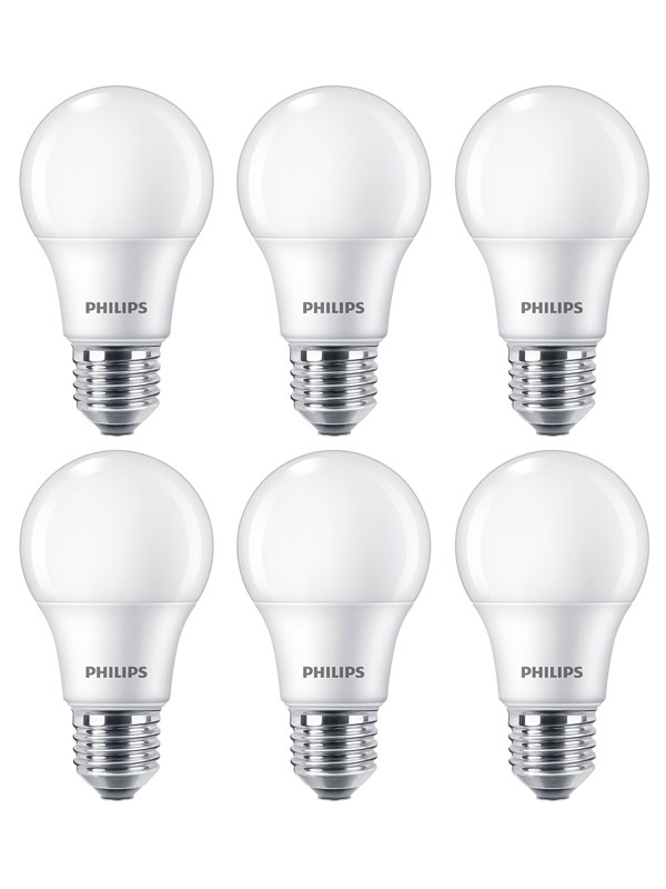 Philips Led E27 Normal Frost 8w (60w) 806 Lumen 6-pack