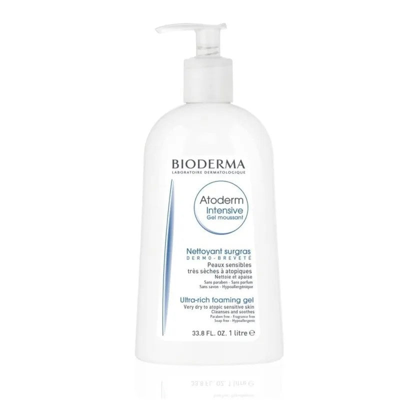 Bioderma Atoderm Gel Doccia Intensivo Ultra Rikas 1000ml - Hellävarainen puhdistus ja rauhoittava hoito atoopiselle iholle