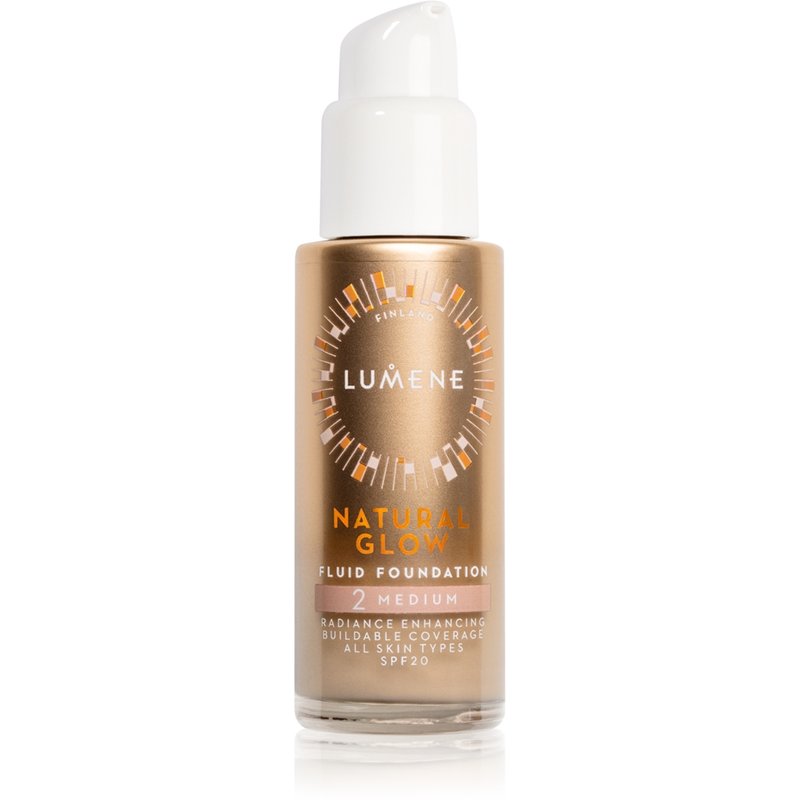 Lumene Natural Glow — luonnollista hehkua antava meikkivoide SPF 20 sävy 2 Medium (Cool) 30 ml