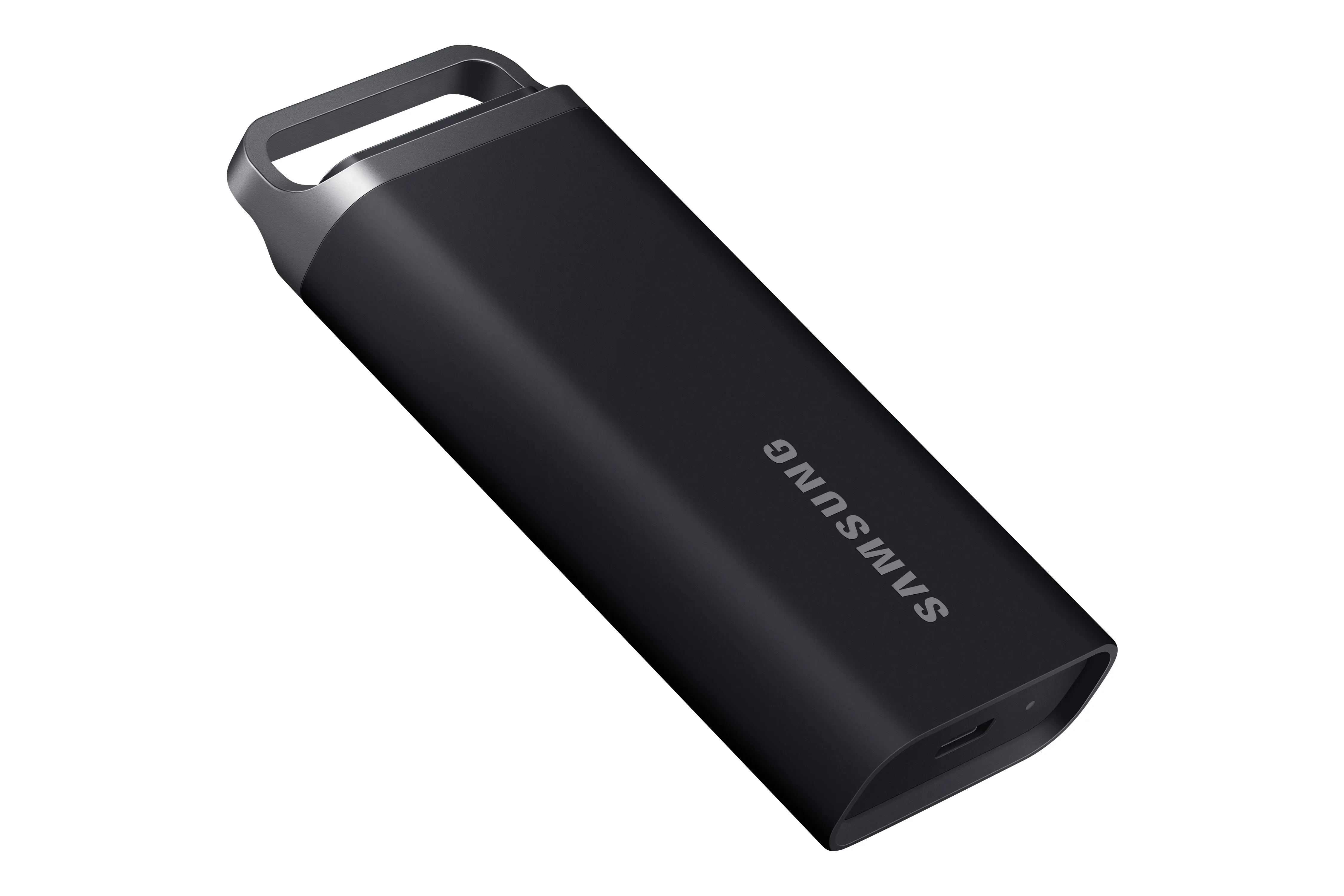 Samsung T5 EVO 4 Tt USB 3.2 Gen 1 (USB-C) -ulkoinen SSD, iskunkestävä, kannettava, laitteistosalaus, salasanasuojaus, pelikäyttöön, musta
