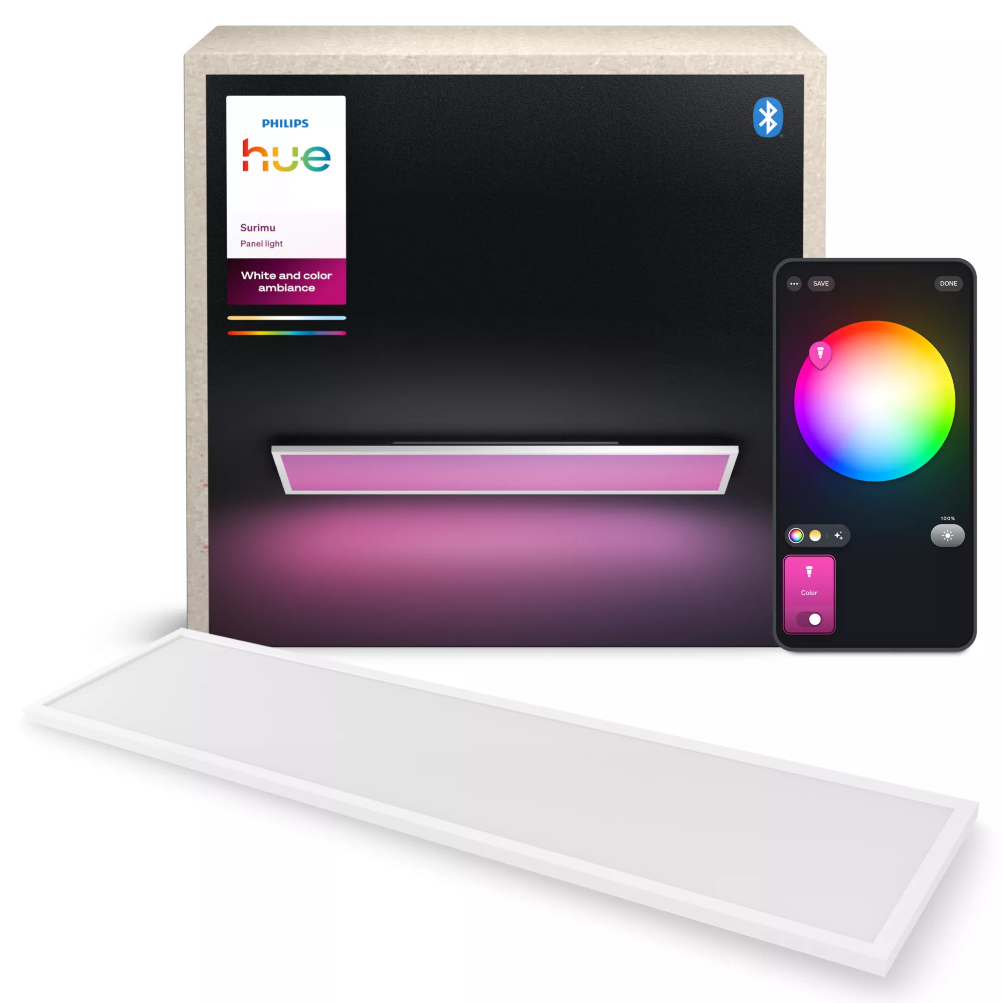 Philips Hue LED-paneeli White & Color Ambiance Surimu 120x30cm