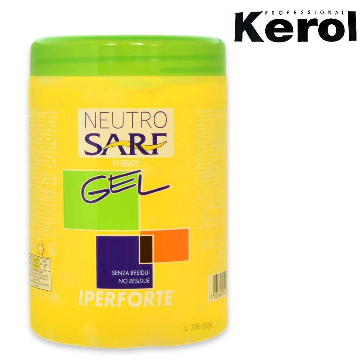 Kerol Neutro Sarf Geeli Erittäin Vahva Kiinnitys 1000 ml Keltainen Purkki